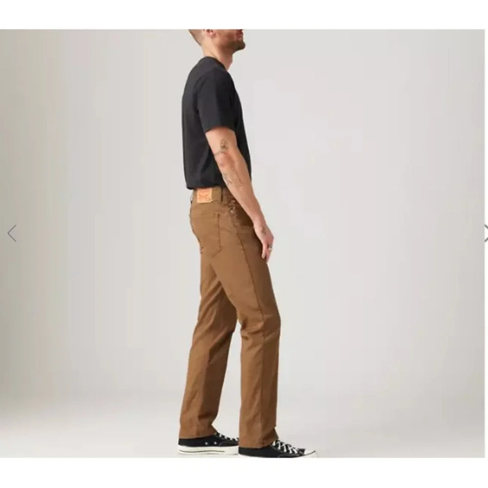 NWT Levi's 514 Jeans Mens 36x32 Straight Mid Rise Premium Soft Twill Brown Khaki